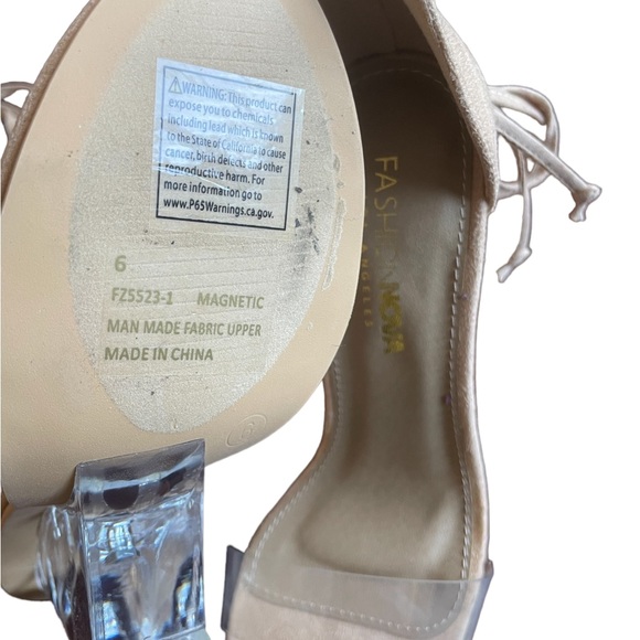 Ankle wrapped clear heel wedge- size 6 - Picture 6 of 6